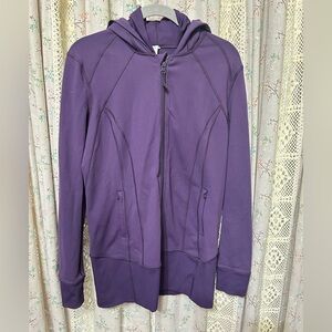 Lululemon Daily Practice Jacket Purple Full Zip Hoodie Size 12